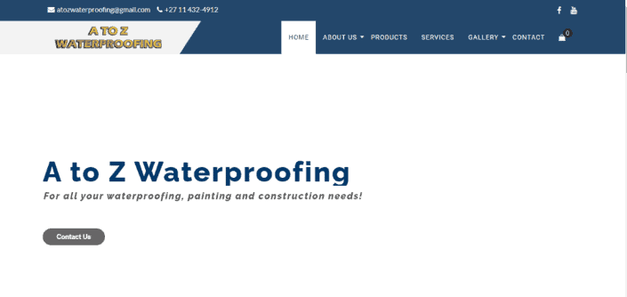 A to Z Waterproofing Homepage