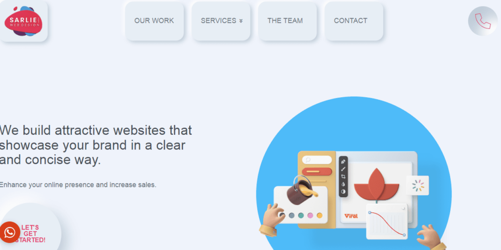 Sarlie Web Design Homepage