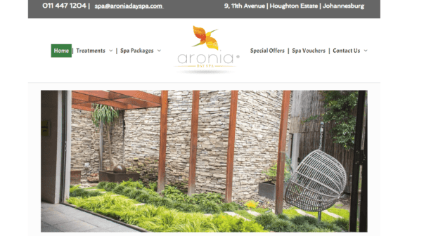 Aronia Day Spa Homepage