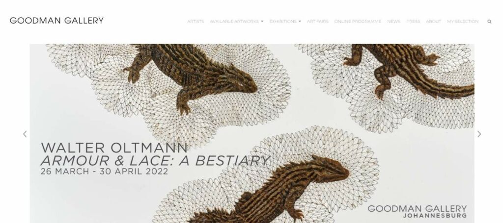 Goodman Gallery Johannesburg's Homepage