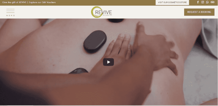 Revive Wellness Spa Homepage