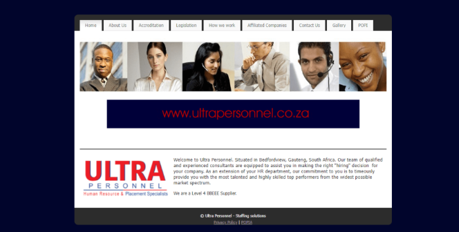 Ultra Personnel Homepage