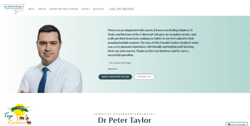 Dr Peter Taylor Homepage