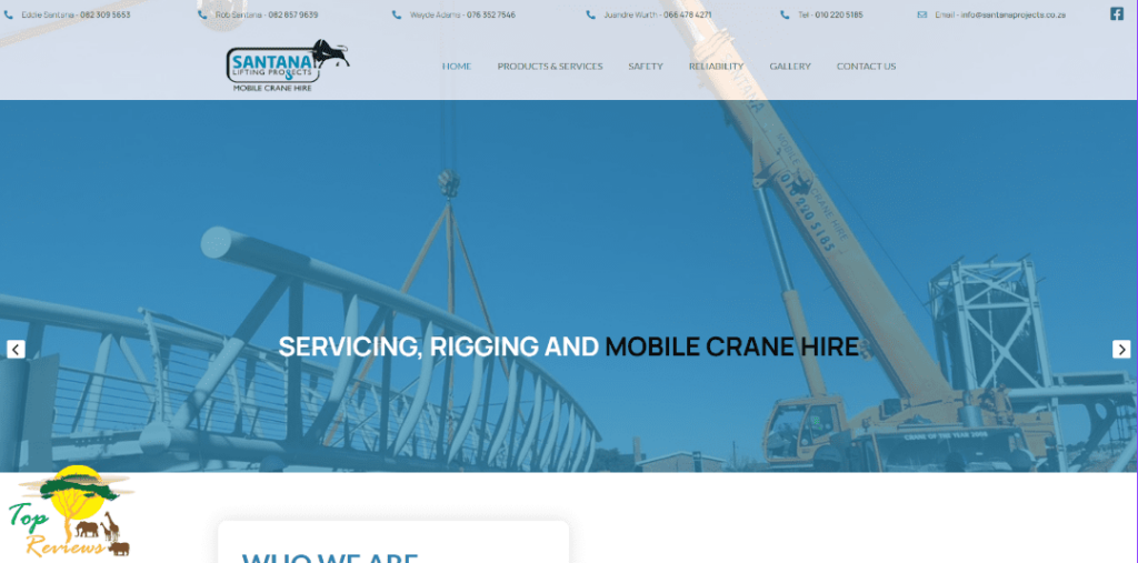 Santana Lifting Projects Homepage