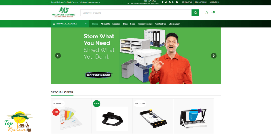 Park Avenue Stationers Homepage