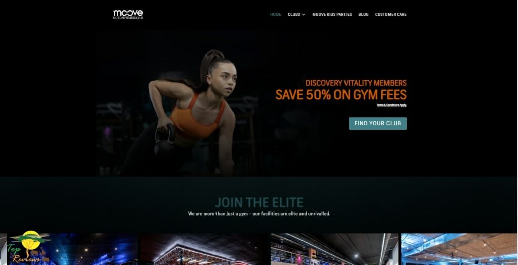 Moove Motion Fitness Club Homepage