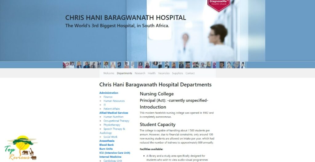 Chris Hani Baragwanath Nursing College Homepage