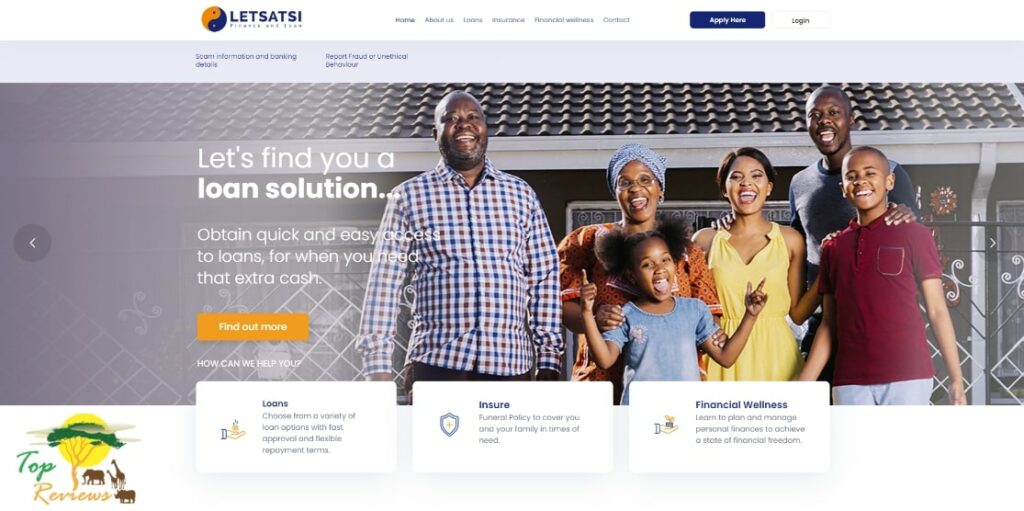 Letsatsi Finance and Loan (Pty) Ltd Homepage